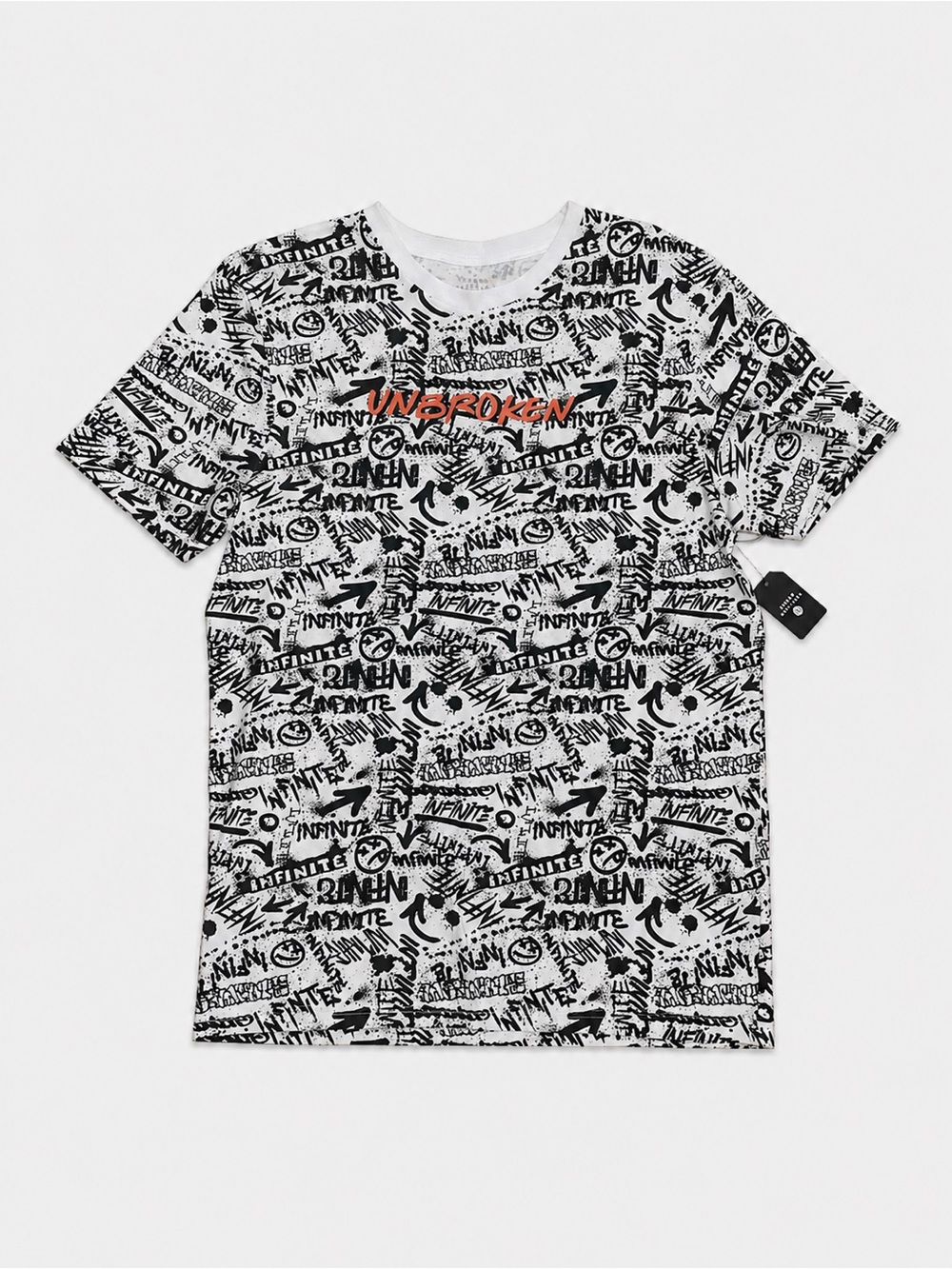 NWT • Urban Heritage Black & White All-Over Graphic Tee